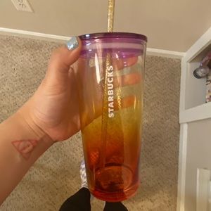 Glass ombré Starbucks cup